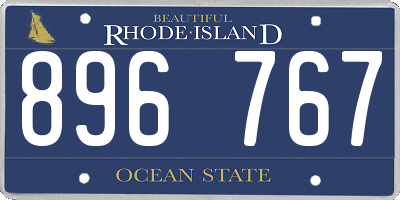 RI license plate 896767