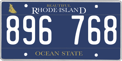 RI license plate 896768