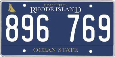 RI license plate 896769