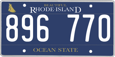 RI license plate 896770