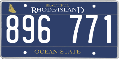RI license plate 896771