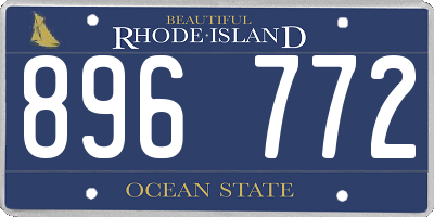 RI license plate 896772