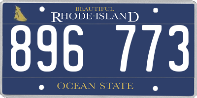 RI license plate 896773