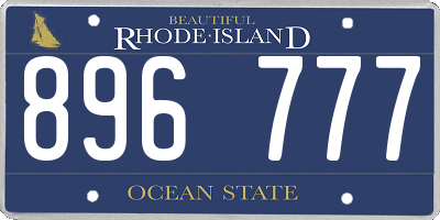 RI license plate 896777