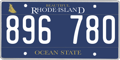 RI license plate 896780