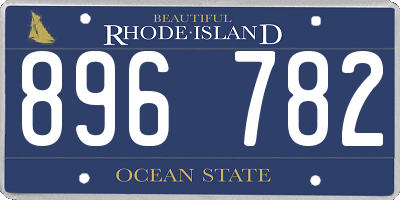 RI license plate 896782