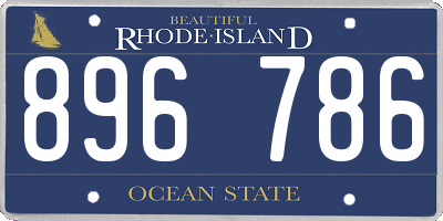 RI license plate 896786