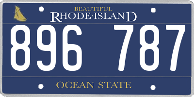 RI license plate 896787