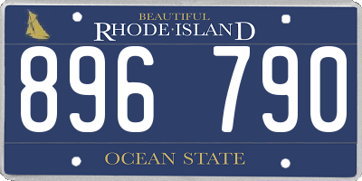 RI license plate 896790