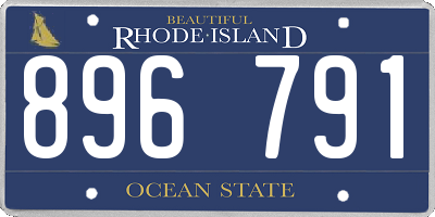 RI license plate 896791