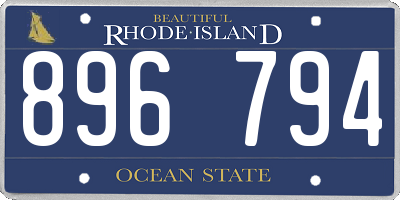 RI license plate 896794