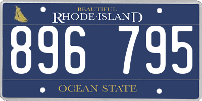 RI license plate 896795