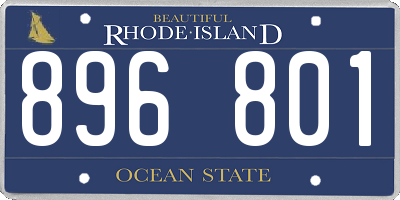 RI license plate 896801