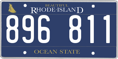RI license plate 896811
