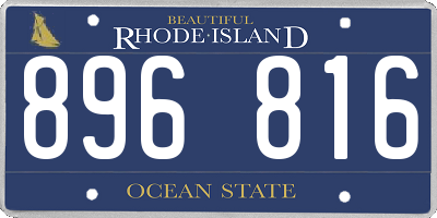 RI license plate 896816