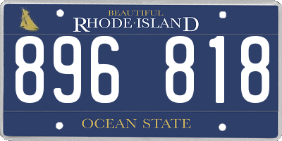 RI license plate 896818