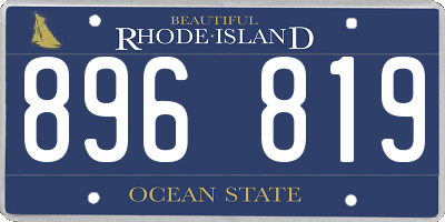 RI license plate 896819