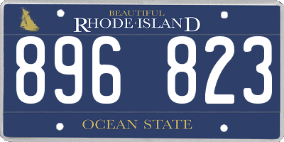 RI license plate 896823