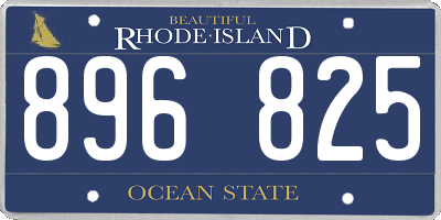 RI license plate 896825