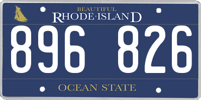RI license plate 896826
