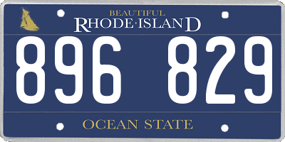 RI license plate 896829