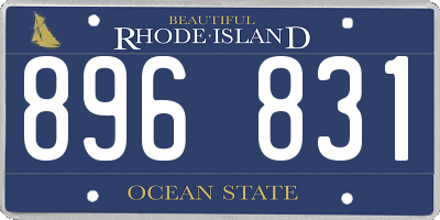 RI license plate 896831