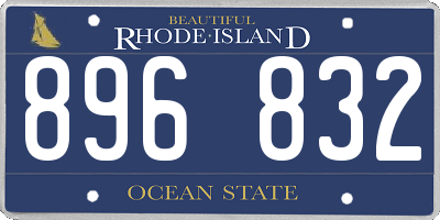 RI license plate 896832