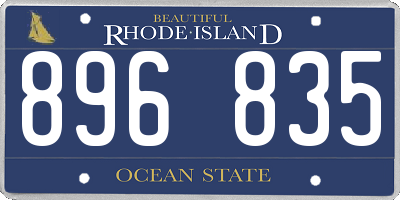 RI license plate 896835