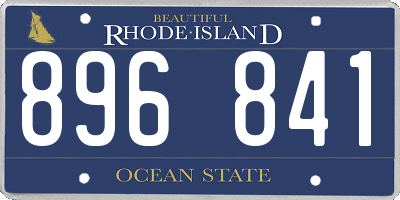 RI license plate 896841