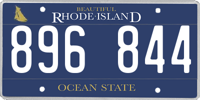 RI license plate 896844