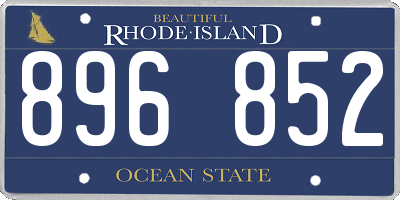 RI license plate 896852