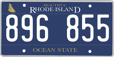 RI license plate 896855