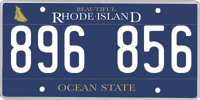 RI license plate 896856