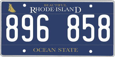 RI license plate 896858