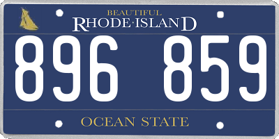 RI license plate 896859