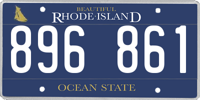 RI license plate 896861