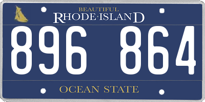 RI license plate 896864