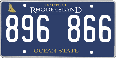 RI license plate 896866