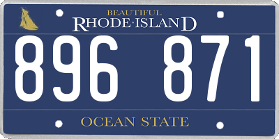 RI license plate 896871