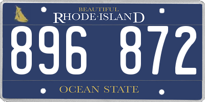 RI license plate 896872