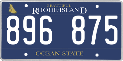 RI license plate 896875