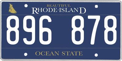 RI license plate 896878