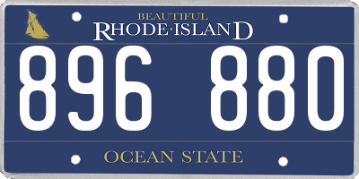 RI license plate 896880