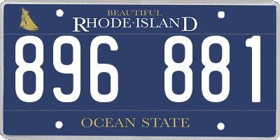 RI license plate 896881