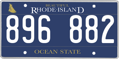 RI license plate 896882
