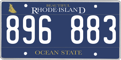 RI license plate 896883
