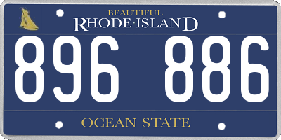 RI license plate 896886