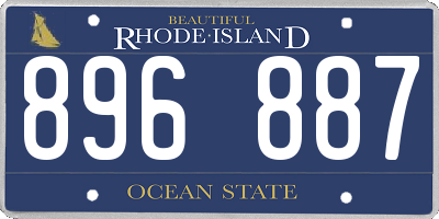 RI license plate 896887