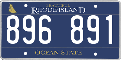 RI license plate 896891