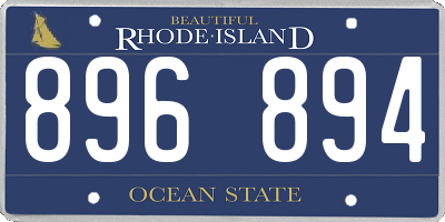 RI license plate 896894